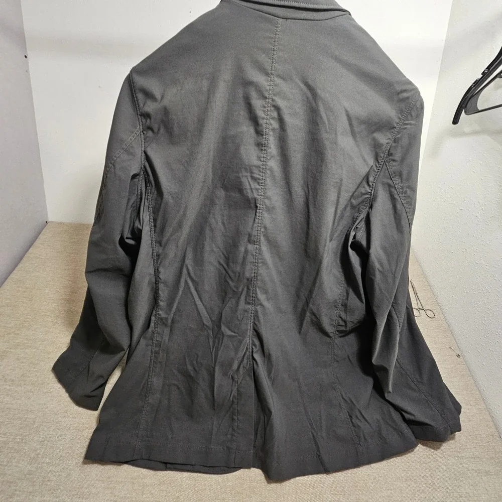 Eddie Bauer Travex Voyager Blazer Mens 48 Grey Lightweight Travel Tech Jacket